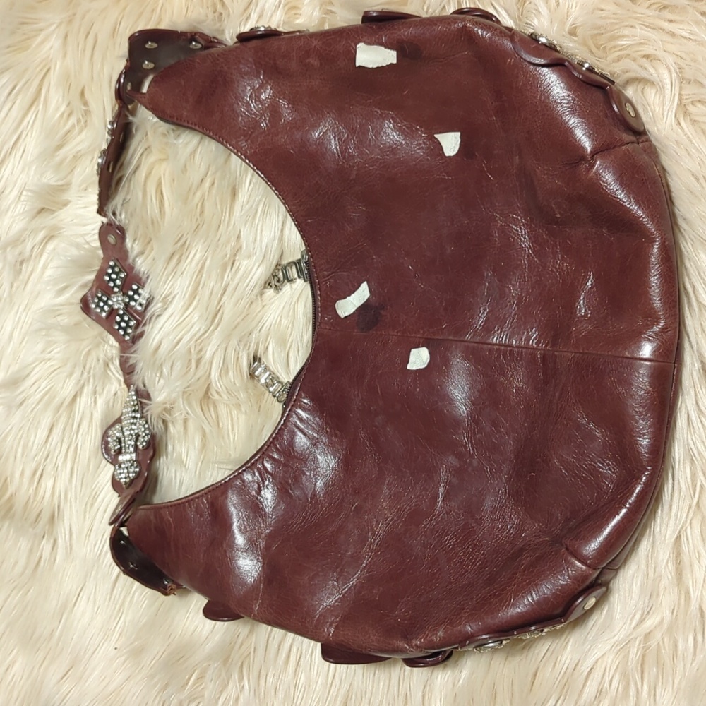 Charm and Luck brown leather shoulder bag - Picture 7 of 15